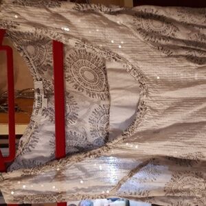 Dress, white/light grey, size small, brand is Collezione Gaia,  made in Italy.